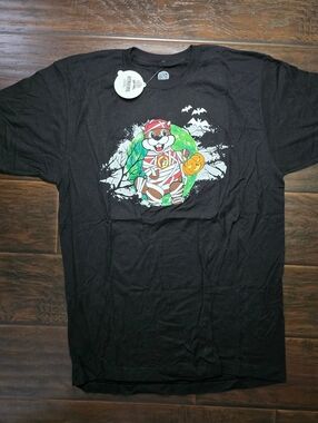 NWT Bucees Halloween Glow in the Dark Short Sleeve T Shirt Large